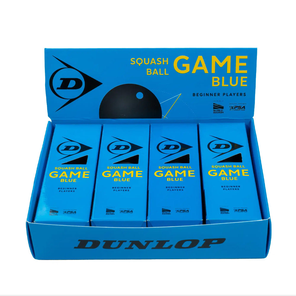 Dunlop Game Blue 4X3 Squash Balls | blue - Dunlop