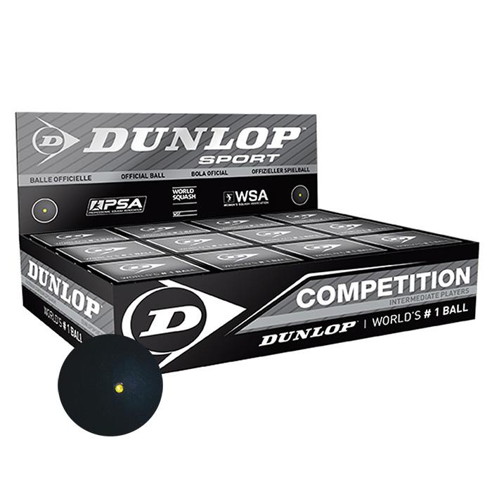 Dunlop Competition Squash Balls - 1 dozen - Dunlop