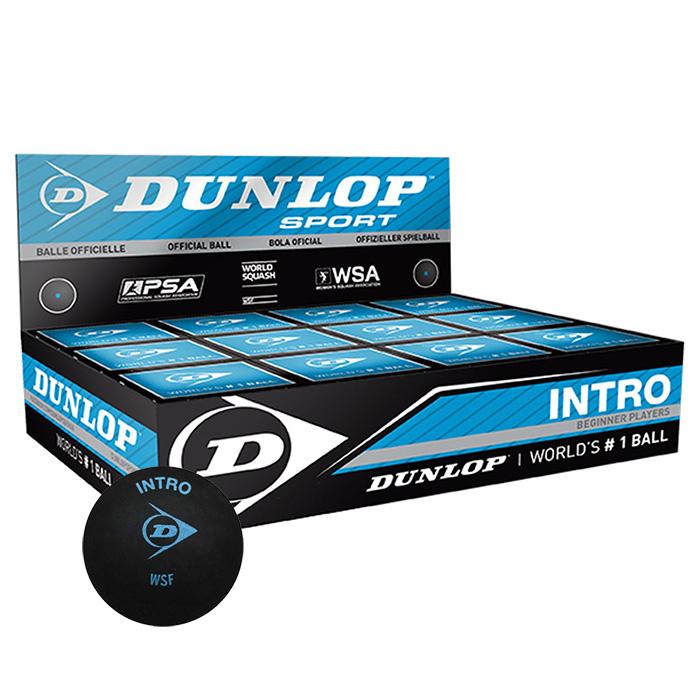 Dunlop Intro Squash Balls - 1 Dozen - Dunlop