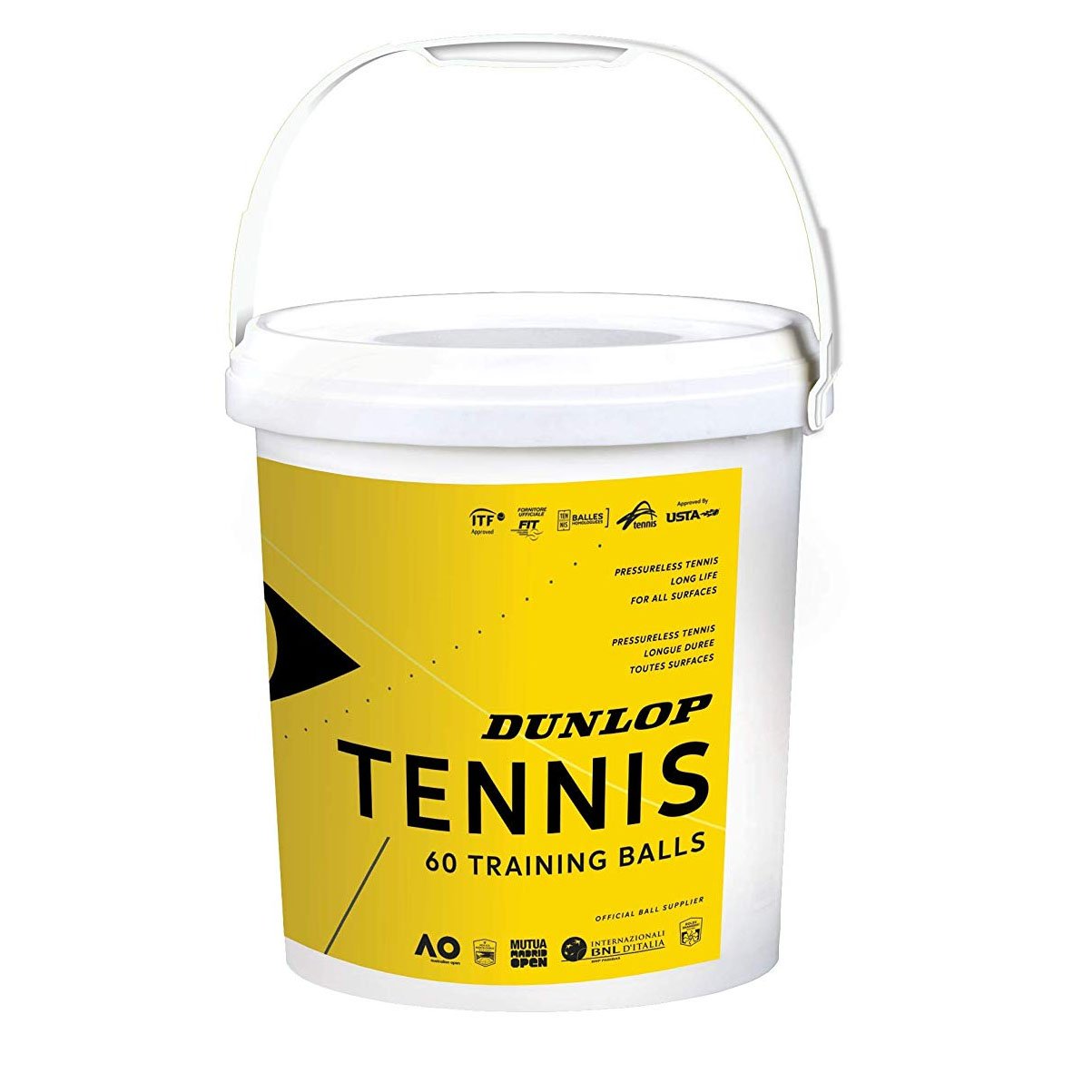 Dunlop Training Tennis Bucket - 60 Balls - Dunlop