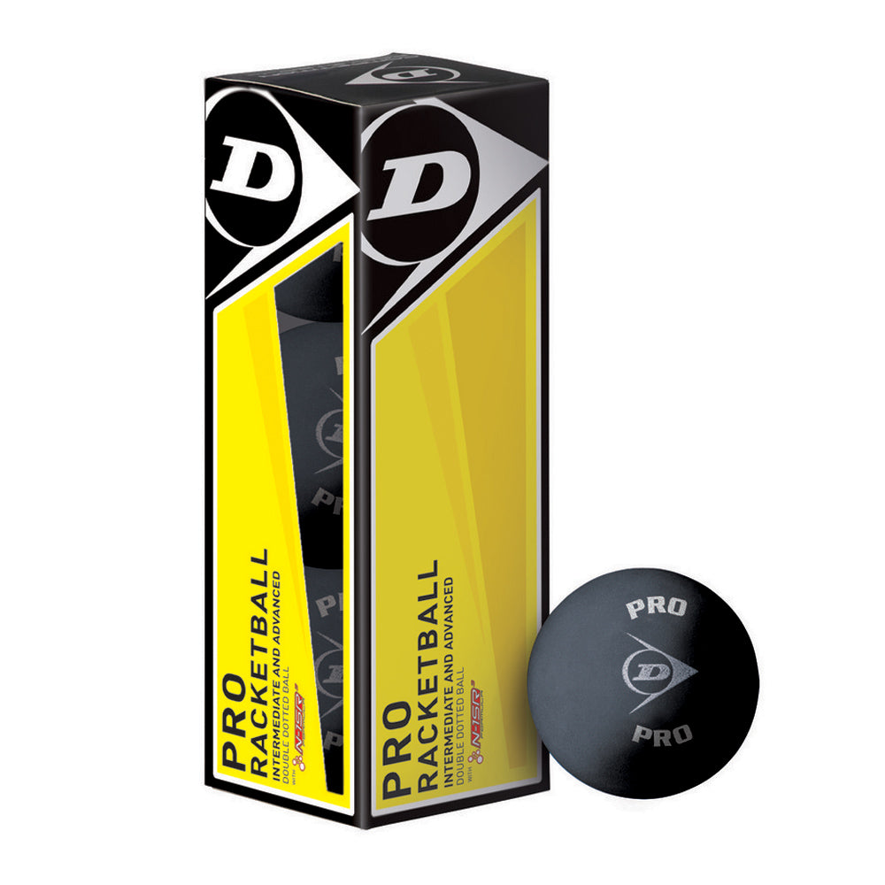 Dunlop Pro Racketball Ball - 3 Ball Box | black - Dunlop