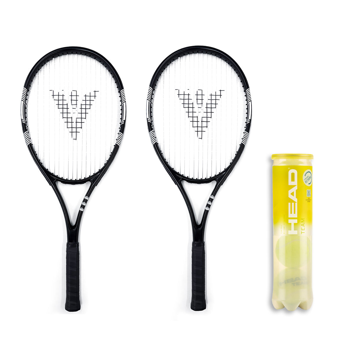 Vollint 2 Player Tennis Rackets and Balls Set - Vollint