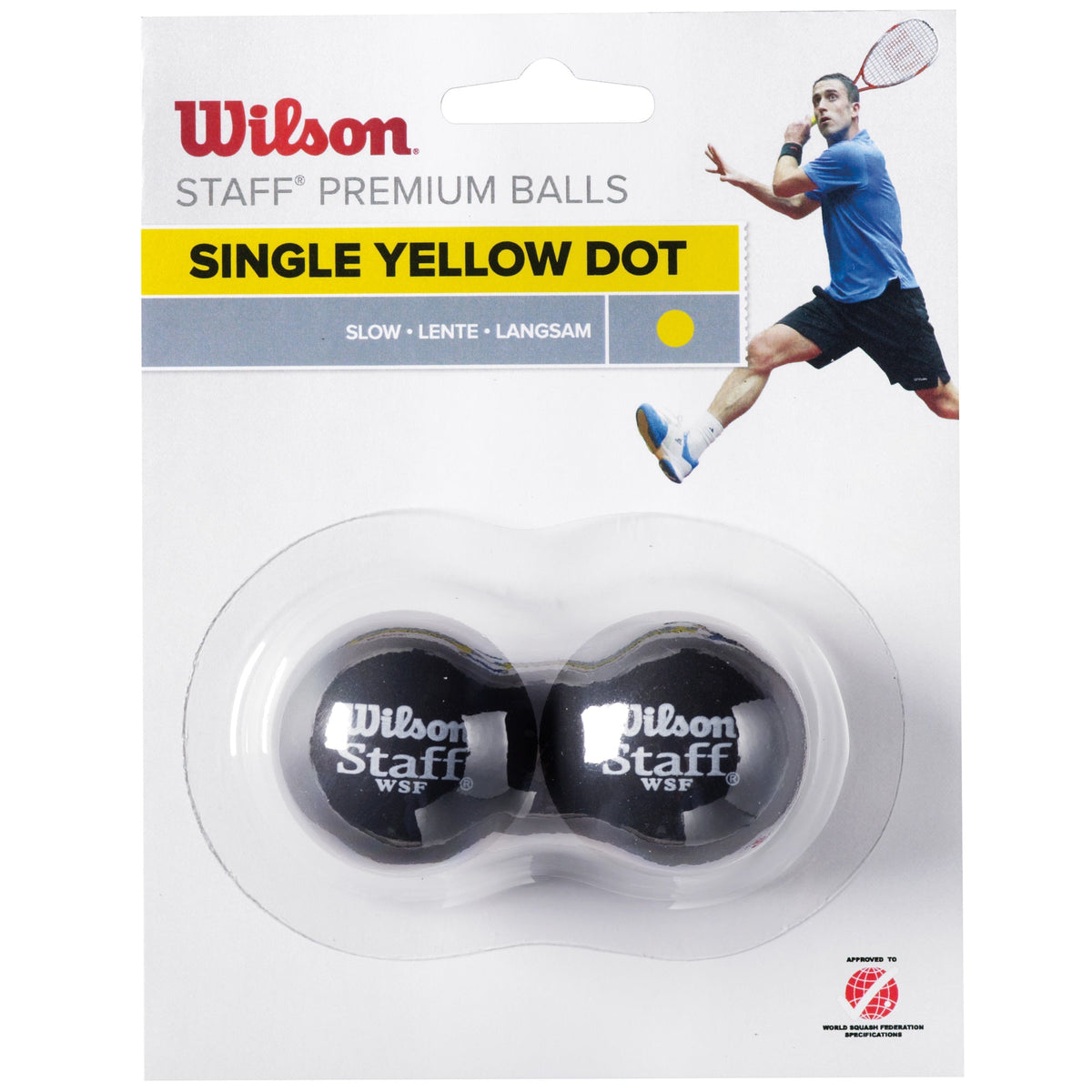 Wilson Staff Yellow Dot Squash Balls - Pack of 2 | yellow - Wilson