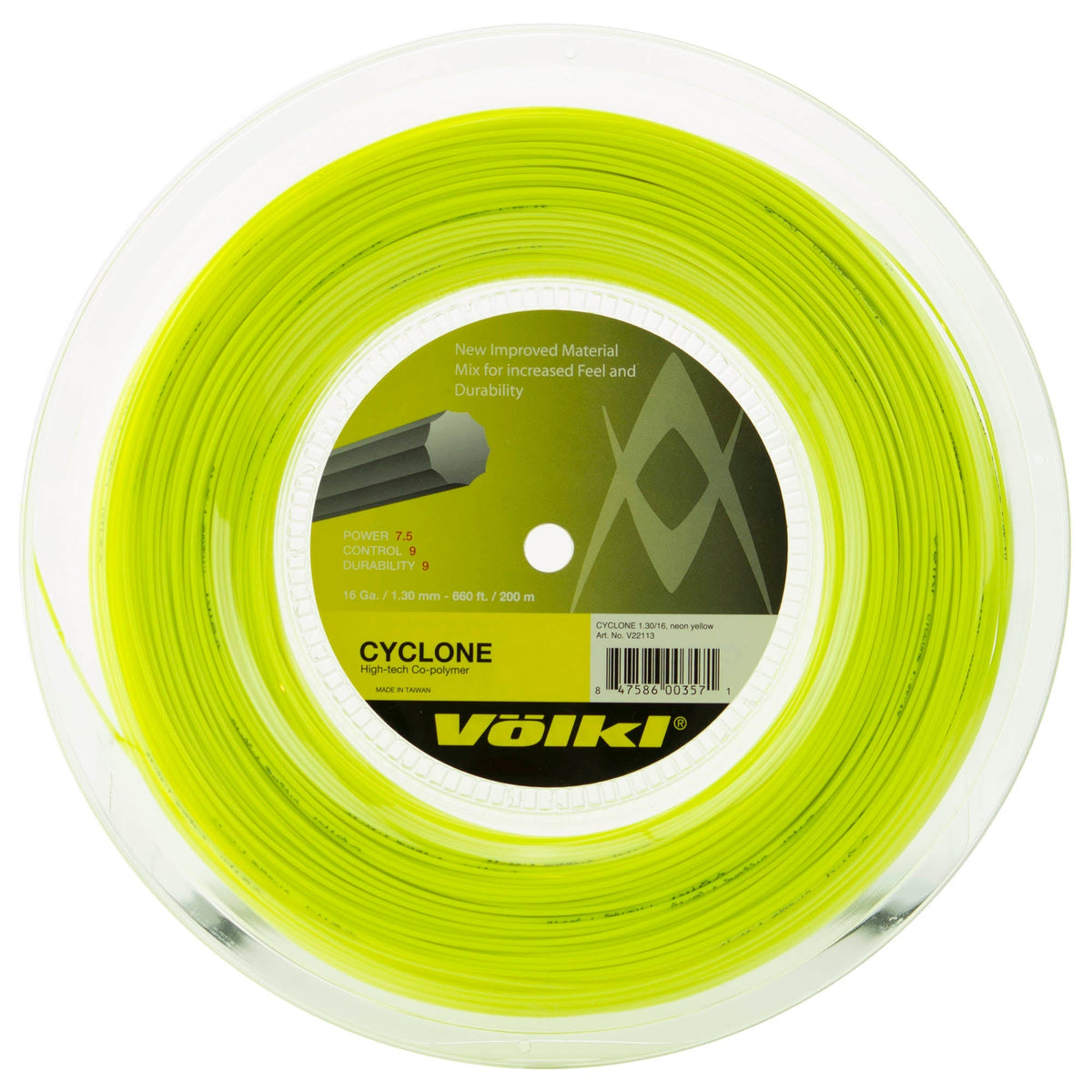 Volkl Cyclone Tennis String - 200m Reel | Yellow - Volkl