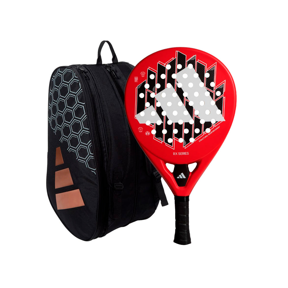 Padel Racket ADIDAS RX SERIES Red 2024 + Padel Bag ADIDAS CONTROL 3.2 Bronze by Adidas